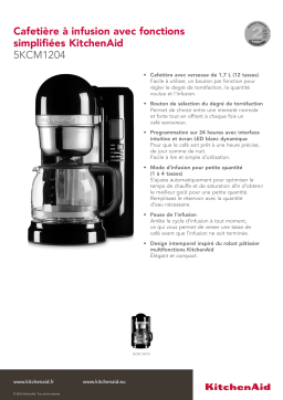 Kitchenaid 5KCM1204EOB Noir Cafetière programmable Product fiche