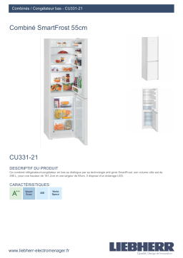 Liebherr CU331-21 Réfrigérateur combiné Product fiche