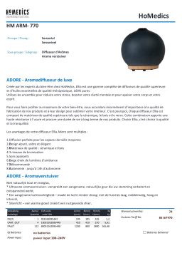 Ellia Adore HM ARM-770 Diffuseur d'Arome Manuel utilisateur