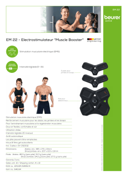 Beurer EM 22 Muscle Booster Appareil électrostimulation Product fiche