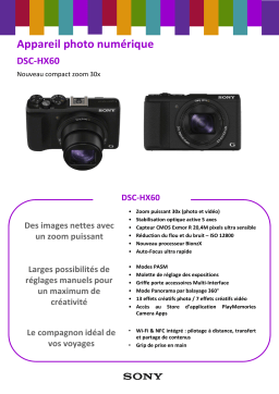 Sony DSC-HX60 Appareil photo Compact Product fiche