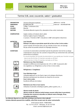 Les Artistes 0.6L avec couvercle sabot et graduation Terrine Product fiche