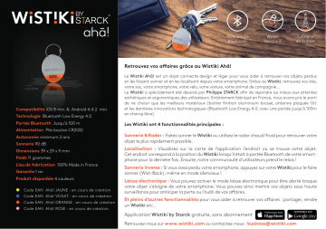 Product information | Wistiki by Starck aha! Orange Porte clé connecté Product fiche | Fixfr