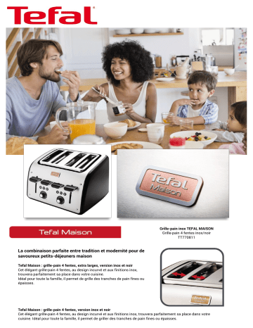 Product information | Tefal TT770811 Maison Grille-pain Product fiche | Fixfr