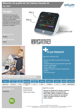 Orium Quaelis 24 Capteur qualité de l'air Manuel utilisateur