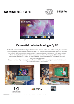 Samsung QE55Q67A 2021 TV QLED Product fiche