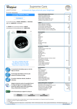 Whirlpool FSCR 80413 Lave linge hublot Product fiche