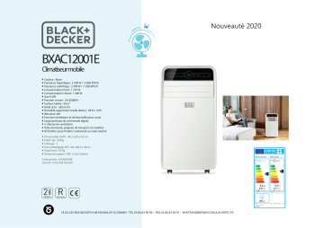 Product information | Black Et Decker BXAC12001E Clim réversible Product fiche | Fixfr
