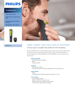 Philips OneBlade Pro QP6505/21 Tondeuse barbe Product fiche