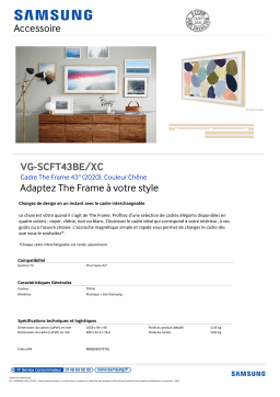 Samsung Cadre VG-SCFT43BE 2020 The Frame Chene Cadre The Frame Product fiche