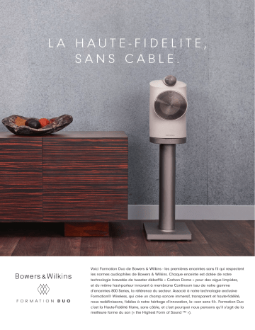Product information | Bowers And Wilkins Formation Duo noir X2 Enceinte sans fil Product fiche | Fixfr