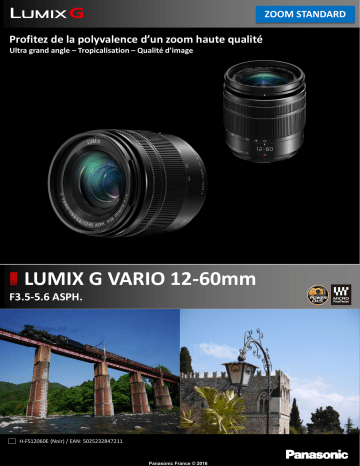 Product information | Panasonic 12-60mm f3.5-5.6 ASPH Objectif pour Hybride Product fiche | Fixfr