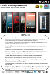 Sony NW-A105 noir Lecteur MP4 Product fiche
