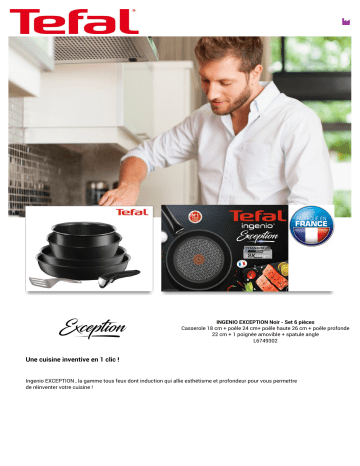 Product information | Tefal Ingenio Exception noir 6pcs L6749302 Batterie de cuisine Product fiche | Fixfr