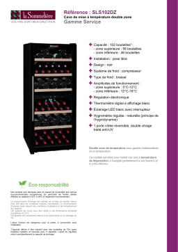 La Sommeliere SLS102DZ Cave à vin polyvalente Product fiche