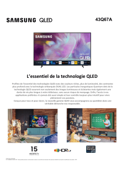 Samsung QE43Q67A 2021 TV QLED Product fiche