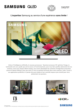 Samsung QE55Q75T 2020 TV QLED Product fiche