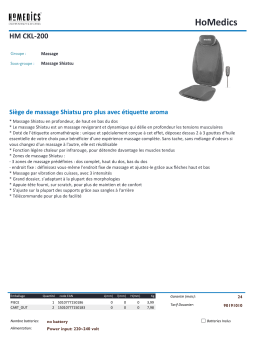 Homedics CKL-200 Siège massant Product fiche