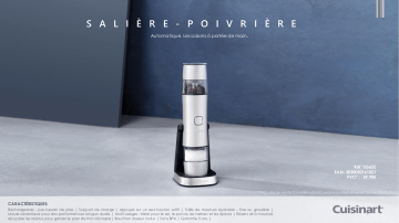 Product information | Cuisinart sel et poivre electrique Moulin à poivre ou sel Manuel utilisateur | Fixfr