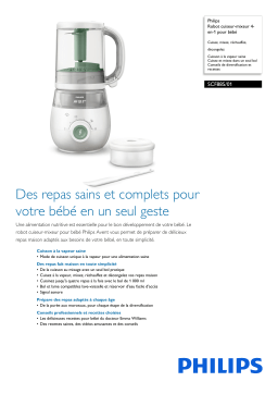 Philips Avent Cuiseur Vapeur 4 en 1 SCF885/01 Mixeur Cuiseur Bébé Product fiche