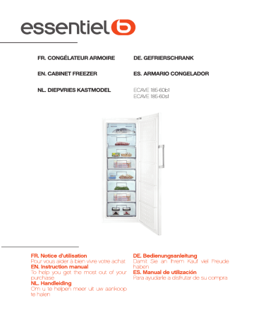 ECAVE185-60s1 | Owner's manual | ESSENTIELB ECAVE185-60b1 Congélateur armoire Manuel du propriétaire | Fixfr