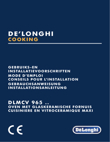 Owner's manual | DeLonghi DLMCV965BX Piano de cuisson vitrocéramique Manuel du propriétaire | Fixfr