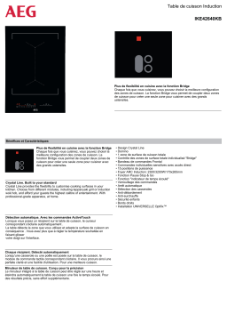 AEG IKE42640KB Table induction Product fiche