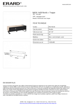 Erard NAGA 1400 Nordic Meuble TV Product fiche