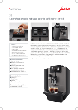 Jura X6 Dark inox EA Expresso Broyeur Product fiche