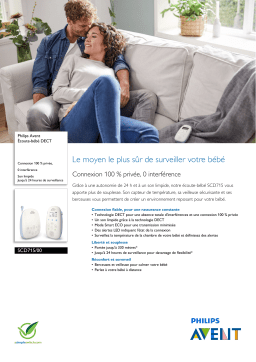 Philips Avent SCD715/00 Babyphone Product fiche