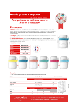 Lagrange x2 compartimentés Pamplemousse/Chloro Pot Product fiche