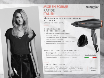 Product information | Babyliss 6709DE Sèche cheveux Product fiche | Fixfr