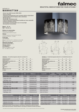 Falmec MANHATTAN ILOT 85 Hotte décorative îlot Manuel utilisateur