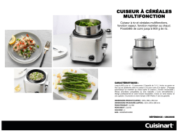 Cuisinart P1121E avec trancheur à fromage Cuiseur à riz Product fiche