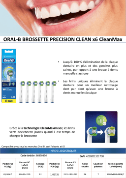 Oral-B Precision Clean x6 Clean max Brossette dentaire Product fiche