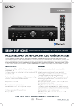 Denon PMA-600NE - Noir Amplificateur HiFi Product fiche