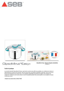 SEB ClipsoMinut Easy 9 L Autocuiseur Product fiche