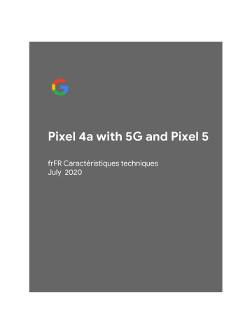 Product information | Google Pixel 4a 5G 128GB Noir Smartphone Product fiche | Fixfr