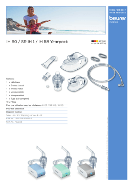 Beurer Inhalateur IH 60 Inhalateur Product fiche