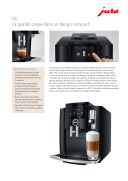 Jura S8 Piano Black EA Expresso Broyeur Product fiche