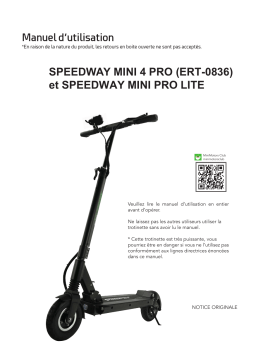 Minimotors Speedway Mini 4 Pro Lite new Trottinette électrique Manuel du propriétaire