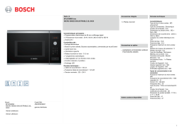 Bosch BFL553MS0 SERIE 4 Micro ondes encastrable Product fiche