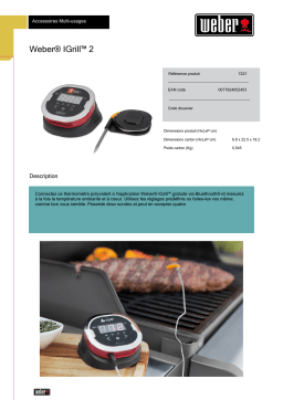 Weber IGrill 2 Thermomètre de cuisson Product fiche