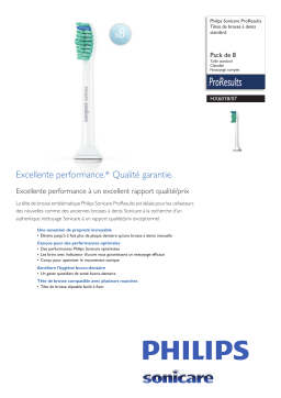 Philips Sonicare - HX6018/07 Brossette dentaire Product fiche