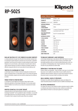 Klipsch RP-502 S Surround Ebony Vinyl Enceinte surround Product fiche