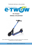 E-Twow Booster Evolution S+ Lim25km/h - Noir Trottinette &eacute;lectrique Owner's Manual