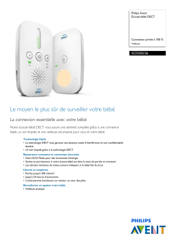 Philips Avent SCD502/26 Babyphone Product fiche