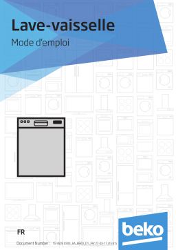 Beko DSN26420X Lave vaisselle encastrable Owner's Manual