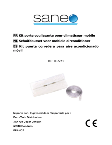 Owner's manual | Saneo pour porte coulissante Kit calfeutrage Manuel du propriétaire | Fixfr
