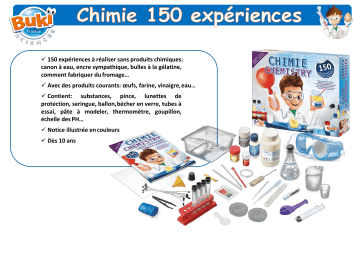 Product information | Buki Chimie sans danger - 150 expériences Jeu éducatif Product fiche | Fixfr